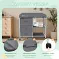 thumbnail image 3 of G TALECO GEAR Baby Changing Table, Portable Diaper Changing Station with Wheels, Nursery Organizer for Newborn and Infant, Dark Gray, 3 of 7