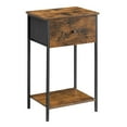 thumbnail image 1 of VASAGLE Nightstand, Side Table with Fabric Drawer, 24-Inch Tall End Table with Storage Shelf, for Living Room, Bedroom, Rustic Brown and Ink Black, 1 of 6
