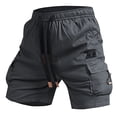 thumbnail image 5 of BRANROY Mens Golf Cargo Shorts Big & Tall - Drawstring Relaxed Fit Tactical Shorts, Function as Hiking Shorts, Beach Shorts, and Running Shorts for Summer Leisure,Gray,S, 5 of 8