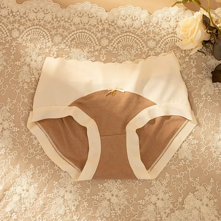 Women Cotton Underwear Seamless Underwear High Waisted No Show Panties Underpants Comfort Waist with Lace Full Coverage Briefs Seamless Thong Shapewear Plus Size V-Waist Shorts Flash Sales for Today