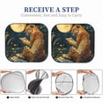 thumbnail image 6 of Wukai Leopard Reading Tarot Cards Print Windshield Sun Shade, Car Front Window Shades Sunshade Cover Sun Visor Shield Block Automotive Interior Protector Blocks UV Rays-Medium, 6 of 6