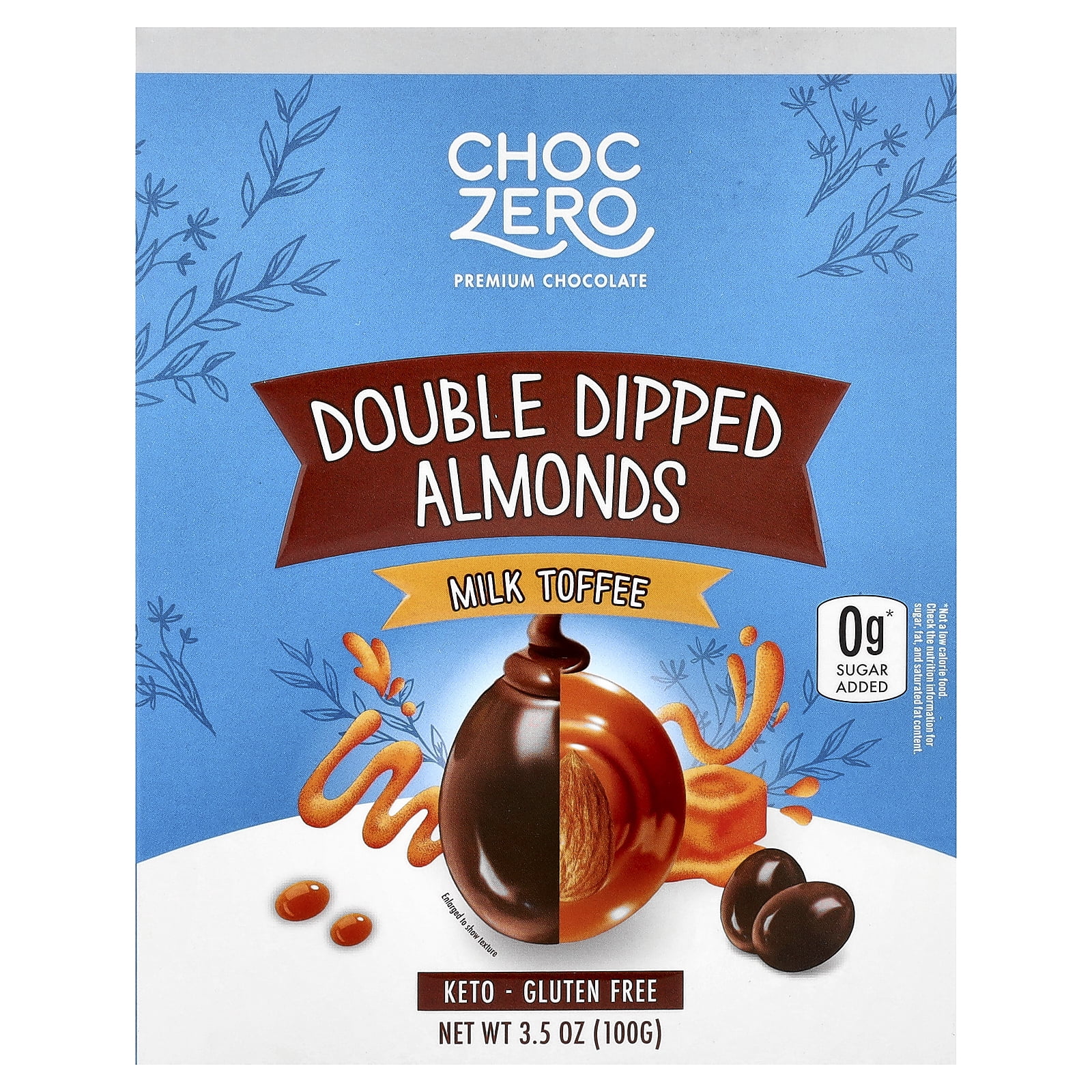 ChocZero - Milk Chocolate Style Keto Bark Sugar Free Almond - 6 oz