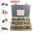 thumbnail image 2 of 300pcs 6-32 8-32 10-24 10-32 1/4-20 Tuercas de acero al carbono plateadas de zinc Rivnut Cabeza plana Rosquero Rosquero Inserte Nutsert Tap Rivet Nut, 2 of 7