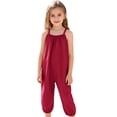 thumbnail image 6 of Mifsaly Girls Wide Leg Jumpsuits Toddler Spaghetti Straps Sleeveless Overalls Lightweight Breathable Summer Casual Kids One Piece Romper 9 Months, 6 of 6