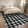 thumbnail image 3 of ODIKA 8'x10' Washable Area Rug Non-Slip Chair-Friendly Mat Under Farmhouse Tartan Gingham Doormat Layering Plaid Checkered Refined for Dining Room, Large Office, Lounge, 3 of 7