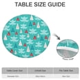 thumbnail image 6 of Turquoise Christmas Tree Pattern Round Fitted Tablecloth with Elastic Edge,Dining Table Cover Waterproof,Outdoor Round Tablecloth for Camping,Dining,Indoor and Outdoor, 6 of 7