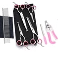 thumbnail image 1 of Dog Grooming Scissors 6 Inches Pet Stainless Steel Curved Scissor Suit, 1 of 5