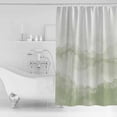 thumbnail image 4 of Extra Long Shower Curtain 72x96 Inch, Sage Green Ombre Mountain Shower Curtain Waterproof Bathroom Decor Nature Abstract Art Marble Fabric Bath Curtain Set Accessories with Hooks, 4 of 6