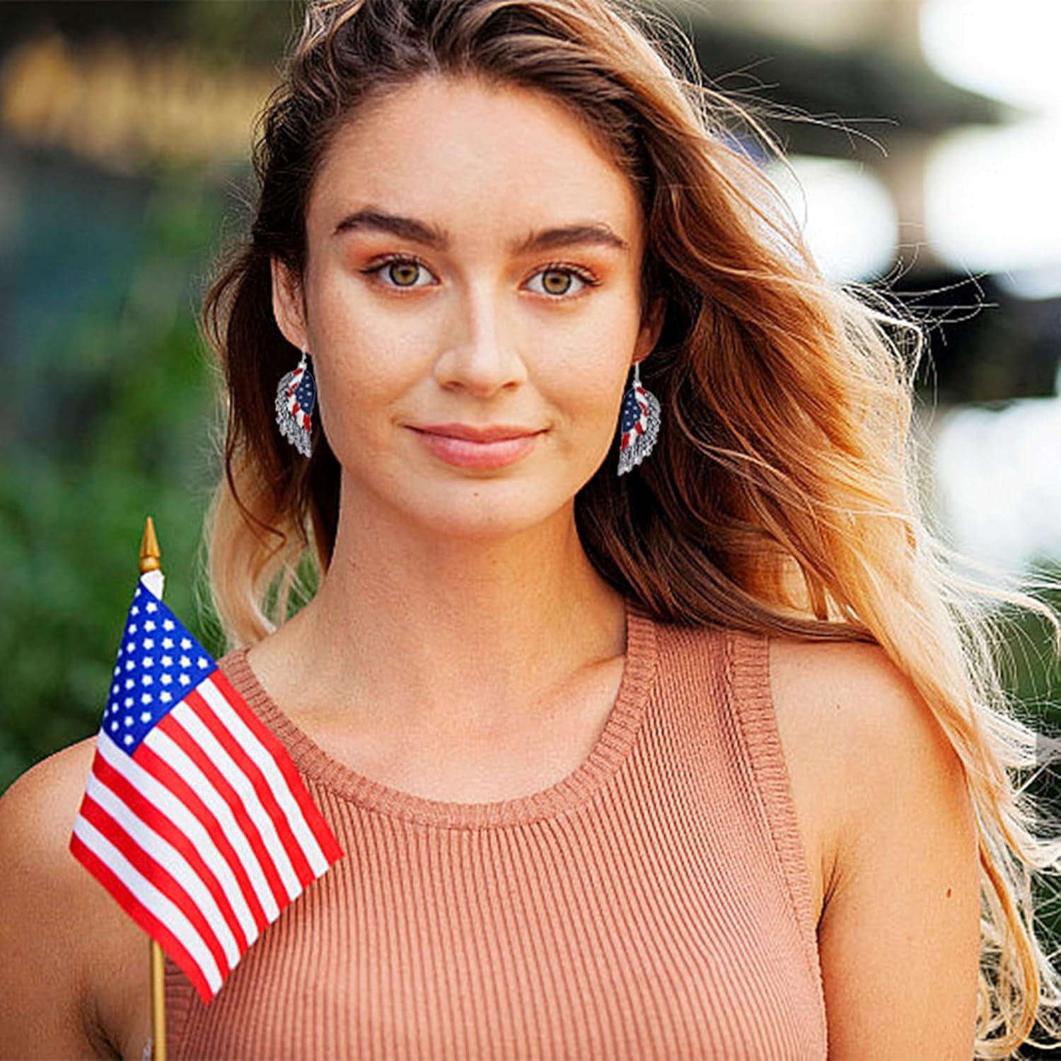 Independence Day Professional Earrings for Women Patriotic 4th of July Drop Dangle Hook Earring Fashion Jewelry[f457]