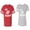 Men Red / Women Heather, variant on Mr.Mrs. Never Always Right Matching Couple Cotton Jerseys (Men Red / Women Black) (Men S / Women S)