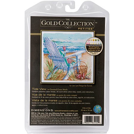 Dimensions Gold Collection Petite Tide View Counted Cross Stitch Kit, 6