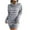 Grey, variant on FcBaudy Long Sleeve Turndown Collar Dress,Spring Dresses for Women,Womens Dresses Women's Winter Casual Striped Turtleneck Long Sleeve Turtleneck Dress Women Dress