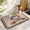 thumbnail image 3 of Coffee Mat, Coffee Mug Vintage Design Coffee Bar Mat for Coffee Station Accessories and Organizer, Absorbent Dish Drying for Kitchen Counter, Coffee Bar Decor Coffee Machine Mat 19.5x12in, 3 of 7