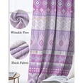 thumbnail image 6 of Purple Pink Boho Blackout Curtains for Bedroom, Thermal Insulated Drapes, Vintage Ethnic Tribe Abstract Art Black Out Curtains 63 Inch Long Room Darkening Kitchen Curtains 42"x63" 2 Panels, 6 of 8