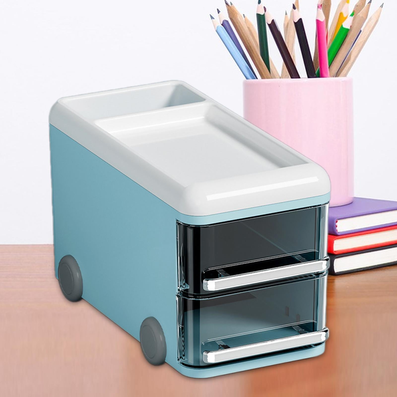 TISHITA Desk Organizers Table Display Stand Car Shaped Office Tabletop Organization Versatile Accessories Storage Rack for Countertop Blue