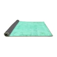 thumbnail image 2 of Ahgly Company Indoor Rectangle Abstract Turquoise Blue Modern Area Rugs, 2' x 4', 2 of 4