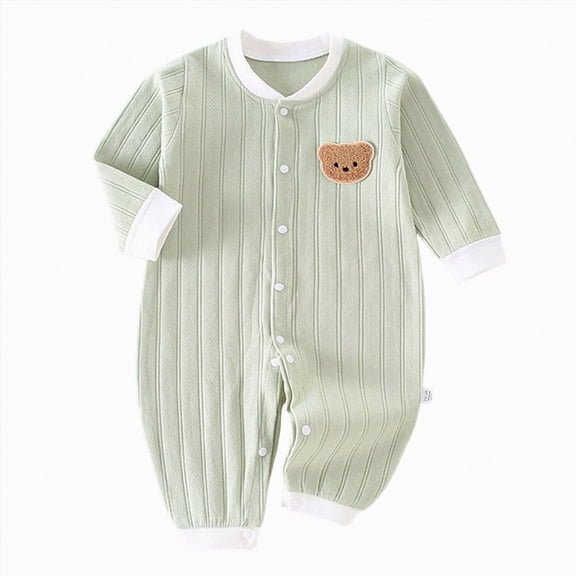 Curenmufel Baby Boy Winter Clothes Newborn Boy Clothes Baby Boy Coming Home Hospital Outfit One Piece Romper Jumpsuit Hat Clothing Set (Green,0-3 Months)
