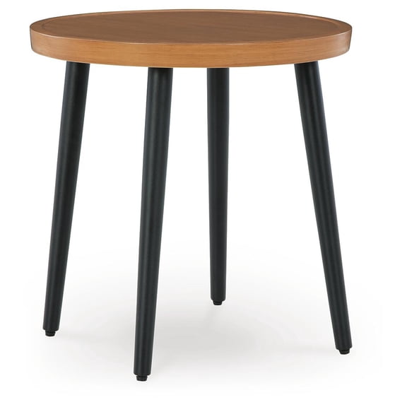 Signature Design by Ashley Horizon Hall Round End Table, Brown