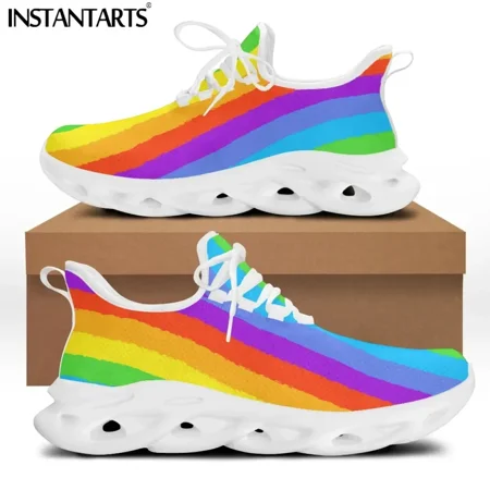 

Men Shoes Sneakers Colorful Gay Pride Breathable Leisure Male Lace Up Flats Non-slip Footwear Zapatos Hombre