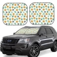 thumbnail image 6 of Kdxio Tiger Leaves Print 2-Piece Sun Shade Front Windshield - Foldable Car Front Window Sunshades for Most Sedans SUV Truck, 6 of 6