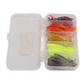 thumbnail image 3 of Soft Fishing Lures Kit, PVC Portable 60pcs/box Flexible T Tail Soft Bait Reusable Elastic  For Bass Fishing 6cm,5cm, 3 of 8