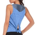 thumbnail image 3 of dmqupv Brand Sweaters Women Women Cute Yoga Workout Mesh Shirts Activewear Open Back Sports Tank Tops Bodysuit Top Women Blue XX-Large, 3 of 4