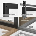 thumbnail image 4 of PAIHOME 40"x26" Black Bathroom Mirror for Wall, Barn Door Solid Wood Frame Vanity Mirror - Farmhouse Decor, 4 of 12