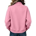 thumbnail image 6 of longantii Quarter Zip Pullover for Women Mock Neck Long Sleeve Sweatshirt Solid Color Oversized 1/4 Zip Athletic Basic Tops for Daily Office Wear, 6 of 6