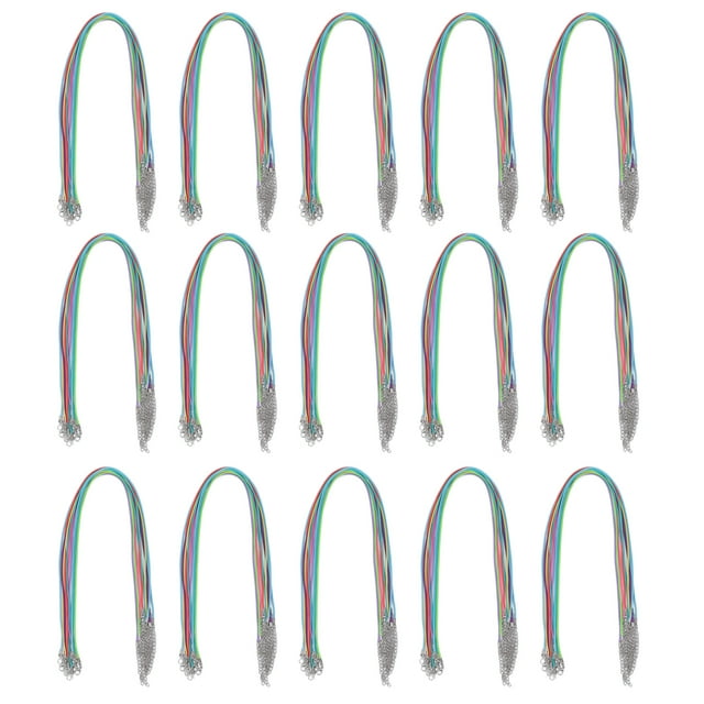 Laklulu 150 piezas de cordón encerado para collar, varios colores, duradero, de amplia aplicación, cuerda para collar con cierre de langosta para fabricación de joyas