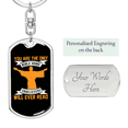 thumbnail image 2 of The Only Bible Yellow Stainless Steel or 18k Gold Premium Swivel Dog Tag Keychain, 2 of 10