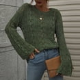thumbnail image 2 of Tops de Mujer Camisas de Manga Larga Otoño Tallas Grandes Casual Cuello en V Blusa Suelta Estampada Odeerbi ODB148905, 2 of 5