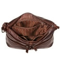 thumbnail image 2 of Jack Georges Voyager Hand-Stained Buffalo Leather Uptown Hobo Bag #7814 (Black), 2 of 8