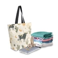 thumbnail image 2 of FORMRS Womens Canvas Tote Bag with Zipper Inner Pocket Shoulder Handbag, Cowboy Pattern, 2 of 7