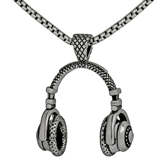Stylish Music Earphone Pendant European Design Fashion Men's Accessory Statement Necklace