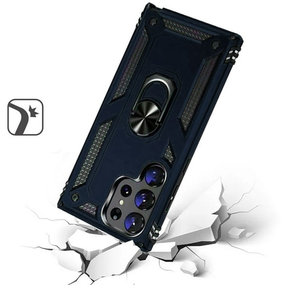 For Samsung S23 Case Ring Stand Magnetic Kickstand Protective Hybrid Phone Cover
