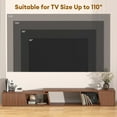 thumbnail image 2 of Swpormundo Extendable TV Stand with 2 Cabinets Minimalist Rectangle Entertainment Center Walnut TV Console Table up to 110" (Extendable: 70.9”W-106”W) (Walnut), 2 of 9