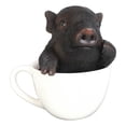thumbnail image 5 of Pacific Giftware Realist Look Black Pig Piggy Tea Cup Resin Figurine Statue, 5 of 8