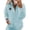 Sky Blue, variant on Quarter-Zip Pullover, Women Sherpa Fleece Jacket, Soft Half Zip Sweatshirt with Pocket, Cozy Soft Fluffy Sweaters, Comfortable Versatile Cloth, Must-have for Home Daily Use, Beige L