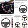 thumbnail image 4 of Uorisanigo Skull Rose Car Seat Covers Full Set 10 Pcs with Soft Elastic Fabrics Car Seat Belt Cover Steering Wheel Cover Auto Water Cup Coaster Chapstick Holder Universal Fit for Most Cars,Suvs, 4 of 7
