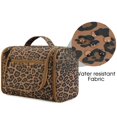 thumbnail image 3 of Large Hanging Travel Toiletry Bag Dopp Kit with Hook Cosmetic Makeup Organizer with Brush Holder Water-Resistant Bathroom for Women Men, Brown Leopard, 3 of 7