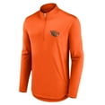 thumbnail image 2 of Men's Fanatics Orange Oregon State Beavers Quarterback Mock Neck Quarter-Zip Top, 2 of 3