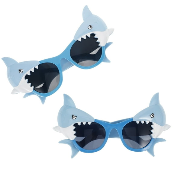 unbranded  2 Pcs Shark Glasses Sunglasses Sea Toddler Kid Gifts Child Sky-blue