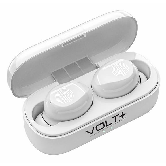 Slim Travel Wireless V5.1 Earbuds Compatible with Motorola One 5G/Edge/Edge+/Razr 2020/Z Flip/Z Play/Moto Micro Thin Case with Quad Mic 8D Bass IPX7 Waterproof (White)