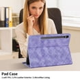 thumbnail image 3 of Case for Samsung Galaxy Tab S10 Lite/ S10 FE/ S9 FE 10.9 inch/Tab S9 11 inch, Purple Leather Folio Stand with Pencil Holder & Card Slot, 3 of 7