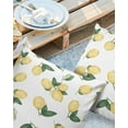 thumbnail image 2 of Summer Yellow Fruit Lemon with Green Leaves Outdoor Pillow Covers Set of 2, Decorative Waterproof Throw Pillow Case, White Cotton Linen Soft Cozy Cushion Pillowcases, 2 of 6