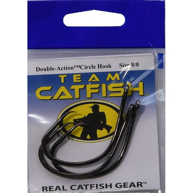 Team Catfish Double-Action Circle Hook. Size: 8/0, one pack of 3 hooks