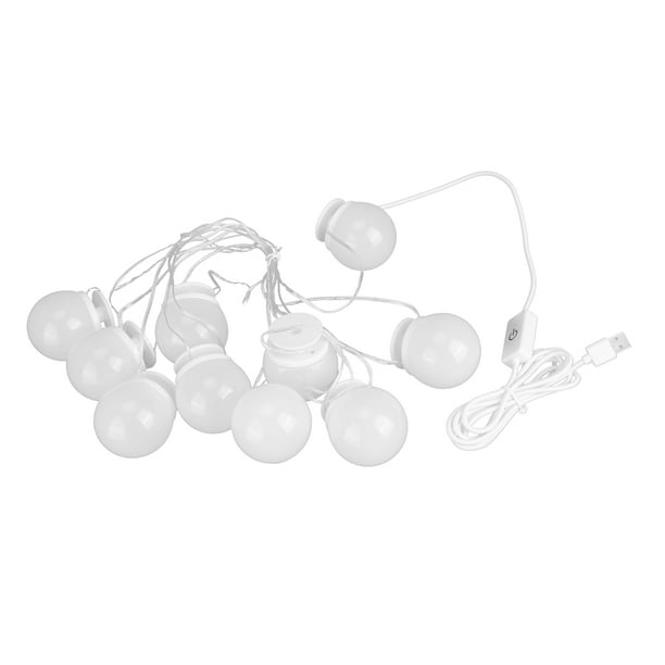 Luces de Espejo de Tocador de Led Frío, Luz de Maquillaje de 10 Bombas 6500K, PARACHUFE DE TOCADOR EN LA LUZ DE MAQUILLEJE DE BAÑO ESPEJO DE Bricolaje