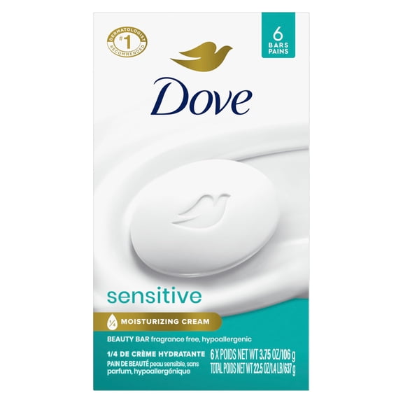 Dove Beauty Bar Sensitive Skin, 6 Count