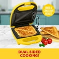 thumbnail image 3 of Oscar Mayer Sandwich Maker with Beverage Cooler Bag, 5-Inch Nonstick Cooking Surface with Indicator Lights and Lock Feature, Lunch and Beverage Tote Included, Yellow, 3 of 14