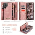 thumbnail image 2 of Funda 2 en 1 desmontable para Samsung Galaxy S25 Ultra con tarjetero, funda de piel estilo retro premium con cierre magnético y bolsillo para teléfono de 6,8 pulgadas, 2 of 9